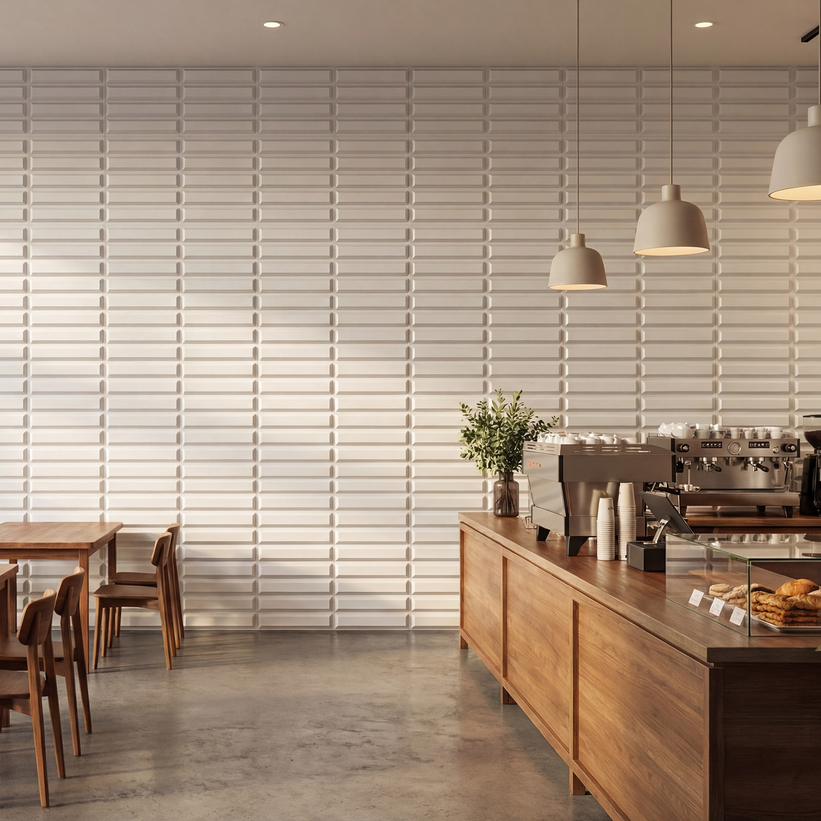 3D Wall Panel Diamond for Interior Wall Decor,Waterproof, Heat Resistant PVC Wall Panel room scene