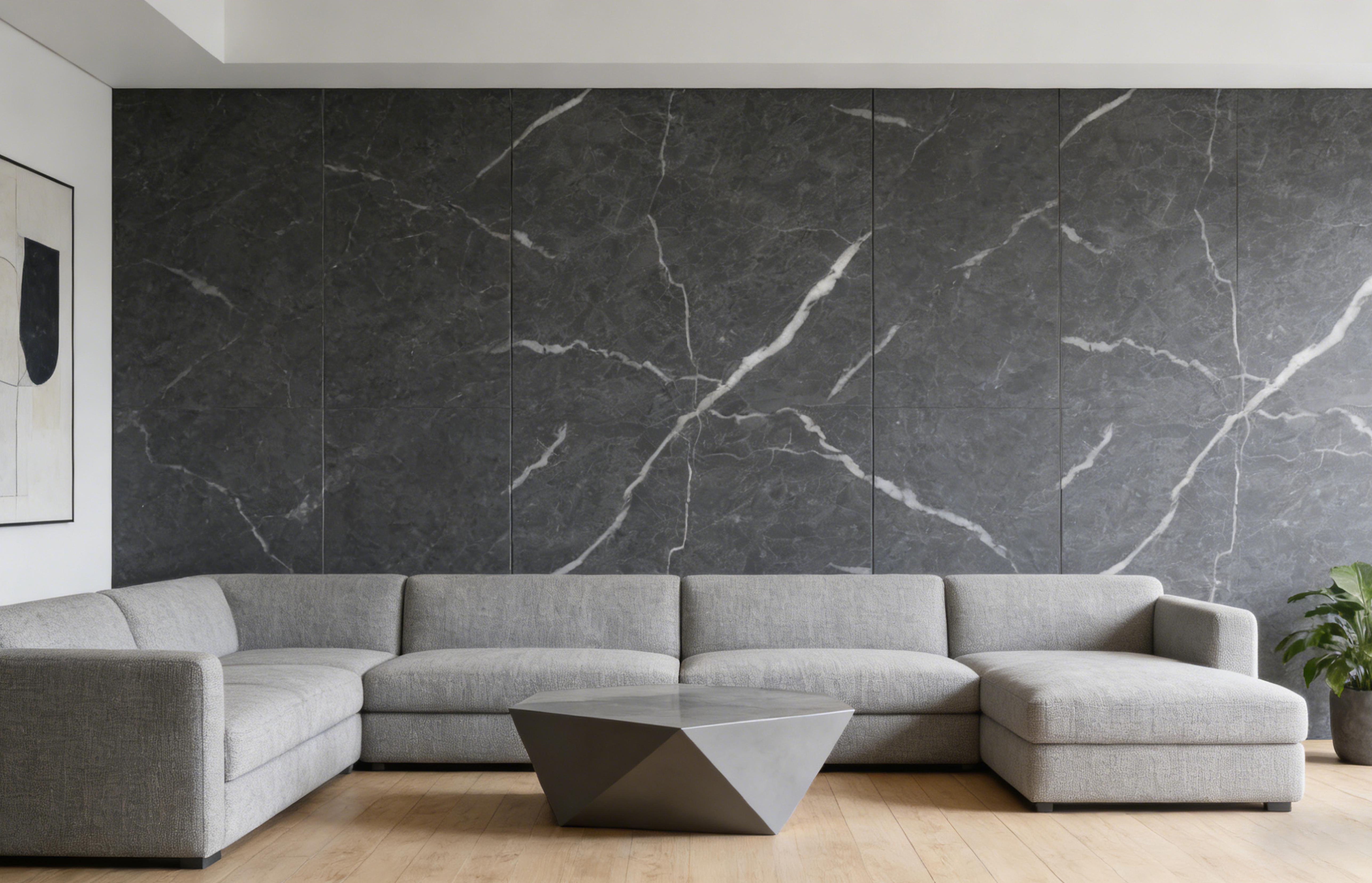 Marble Pattern Wall Panel Film – 8084 room scene