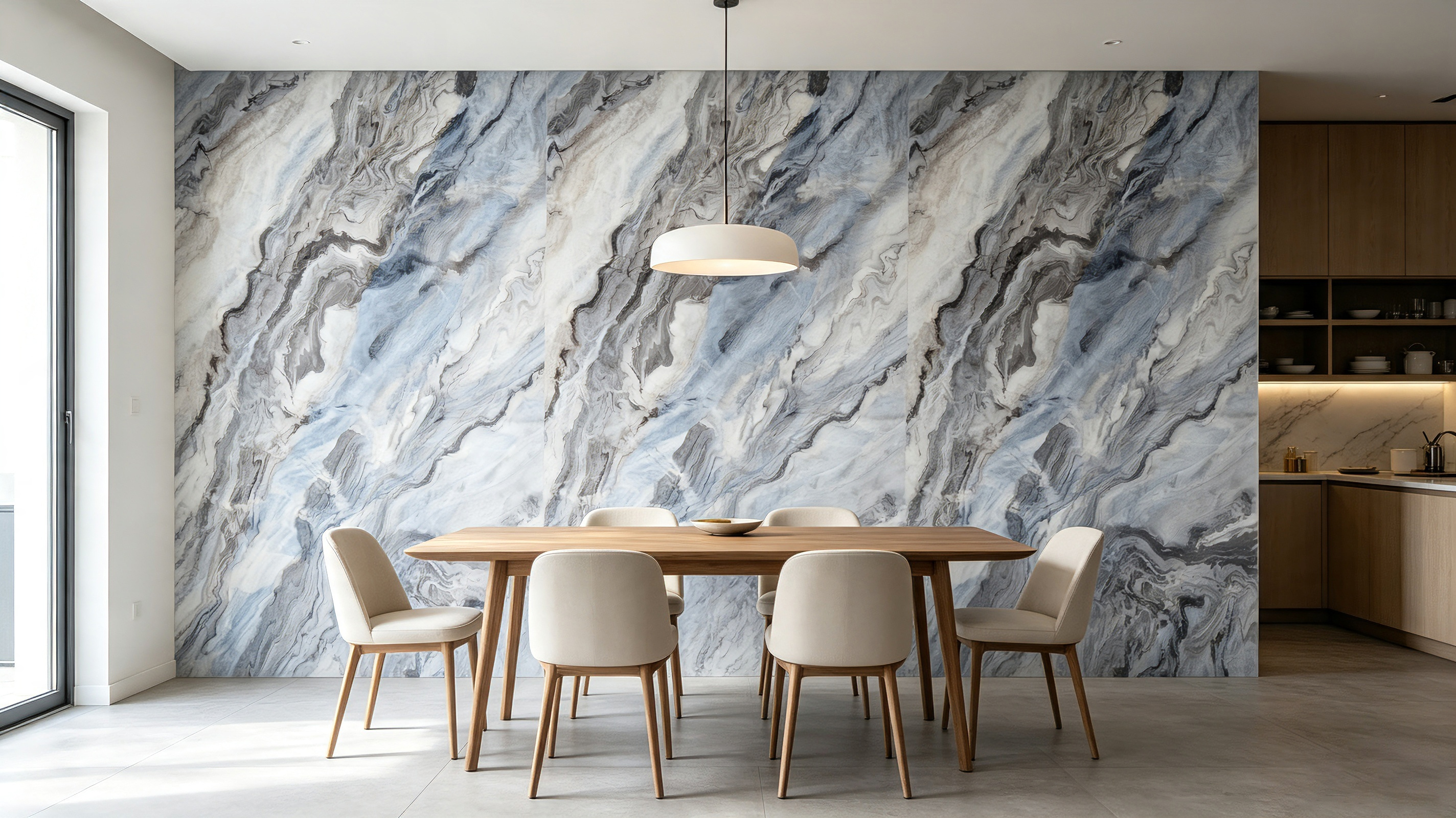 Marble decorative film room scene