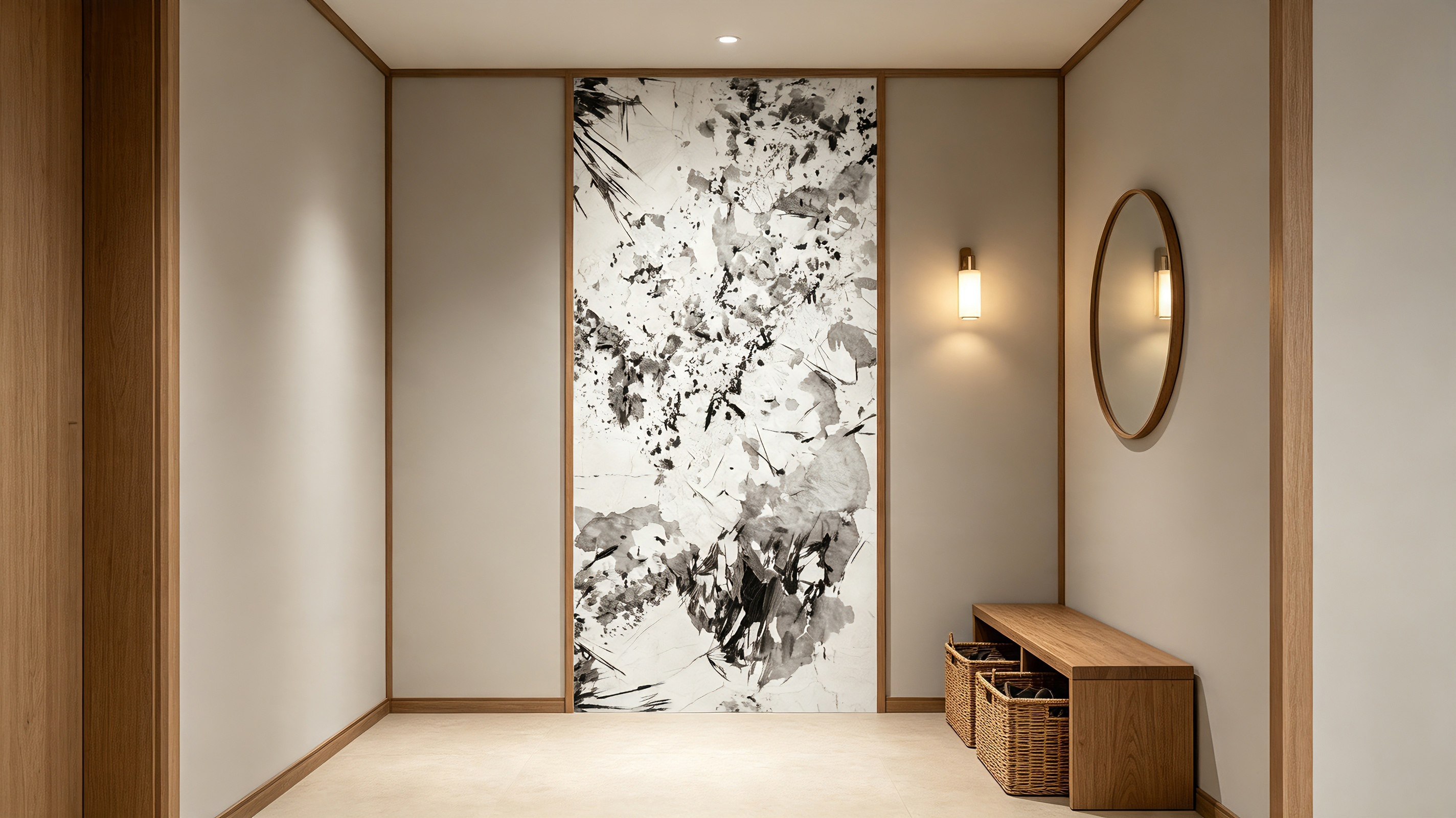 Marble decorative film room scene