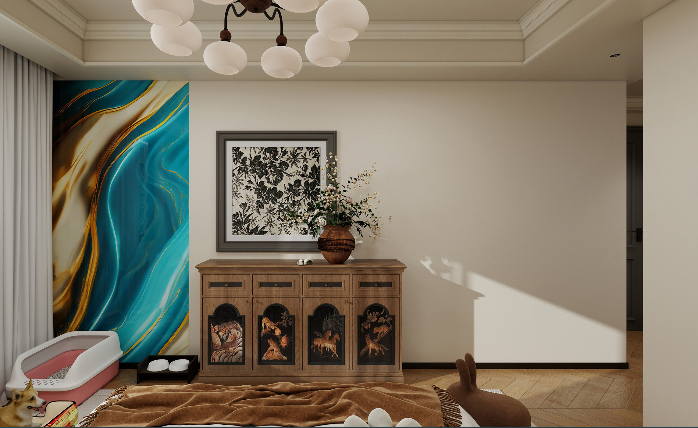 Vibrant Color room scene