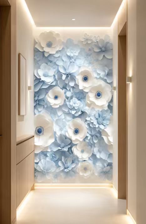3D Floral room scene