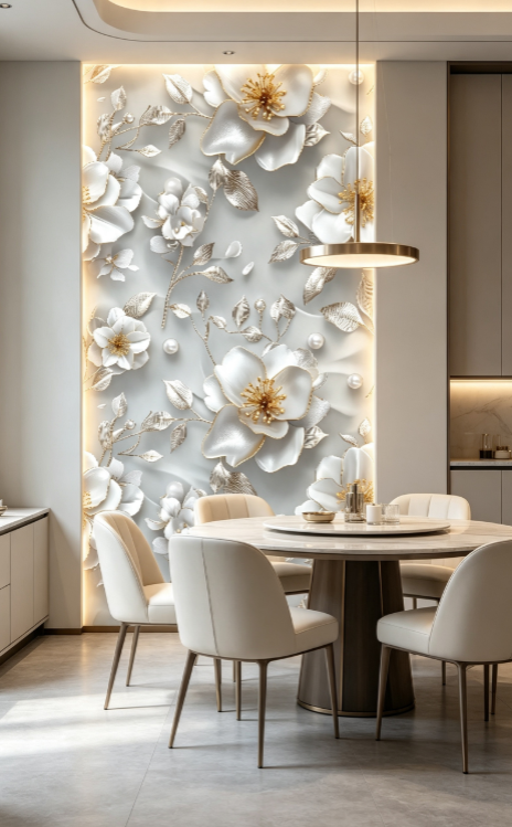 3D Floral room scene