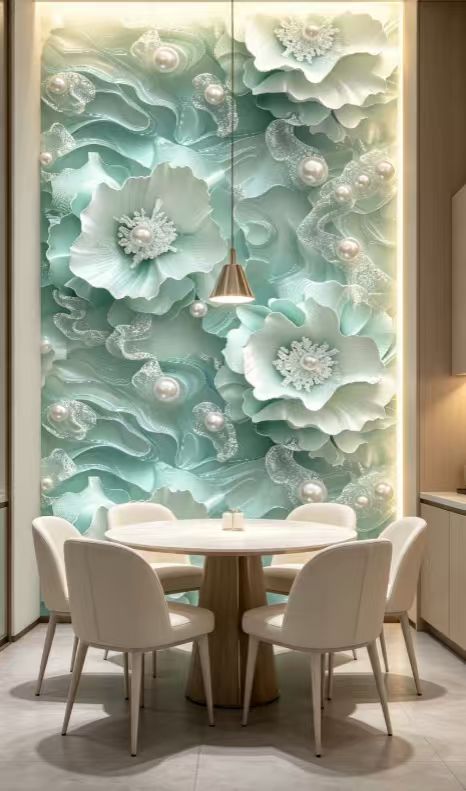 3D Floral room scene