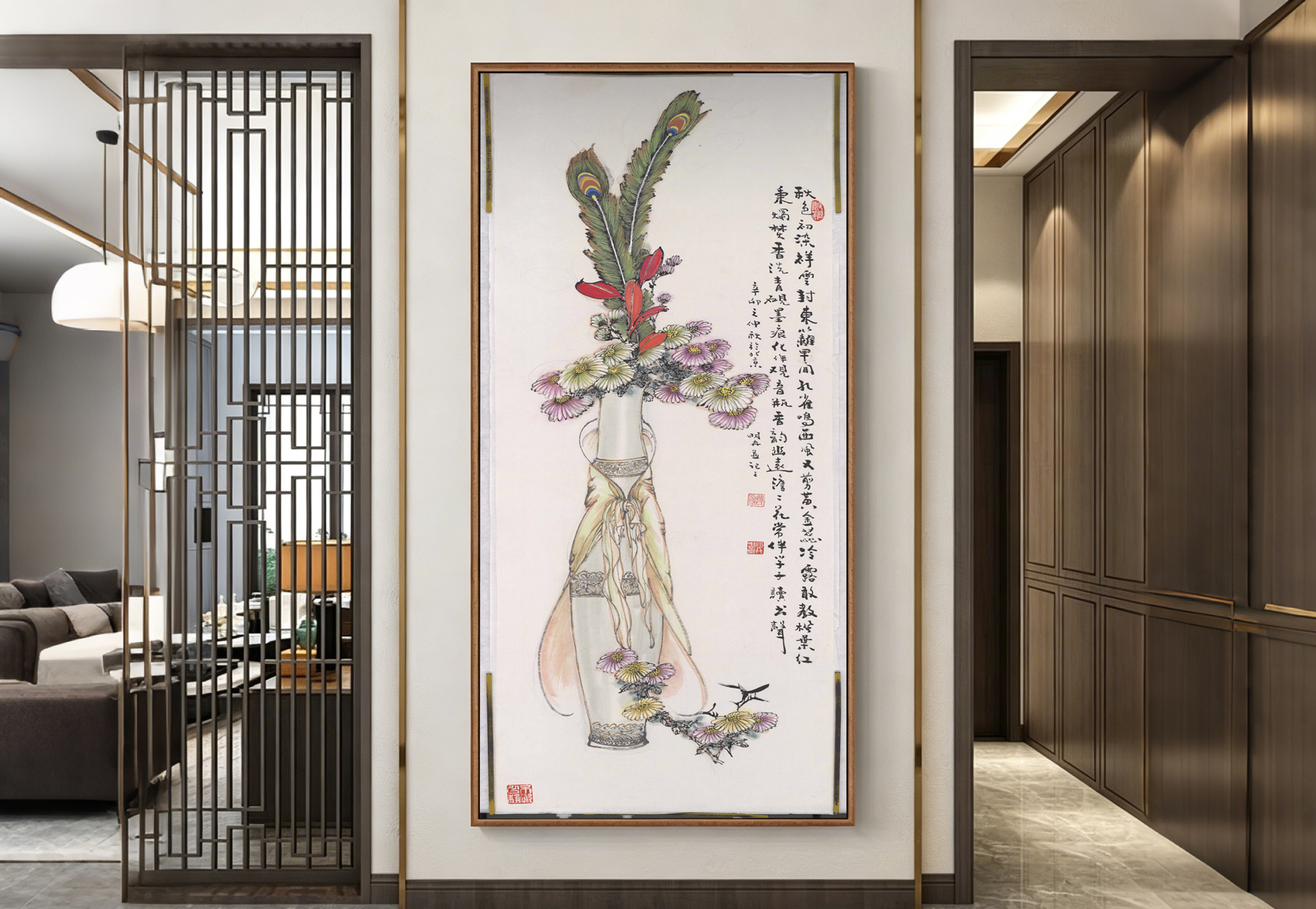 Decorative painting room scene
