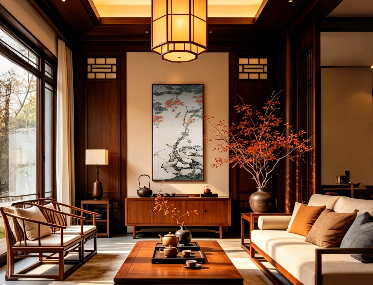 Decorative painting room scene
